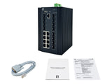 LevelOne IGU-2072 netværksswitch Administreret L2+ Gigabit Ethernet (10/100/1000) Sort