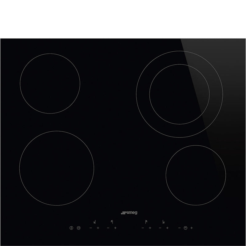 Smeg Universal SE364ETD kogeplade Sort Indbygget 60 cm Keramisk 4 zone(s)