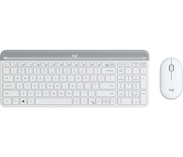 Logitech Slim MK470 tastatur Mus inkluderet Universel RF trådløst QWERTZ Tysk Hvid