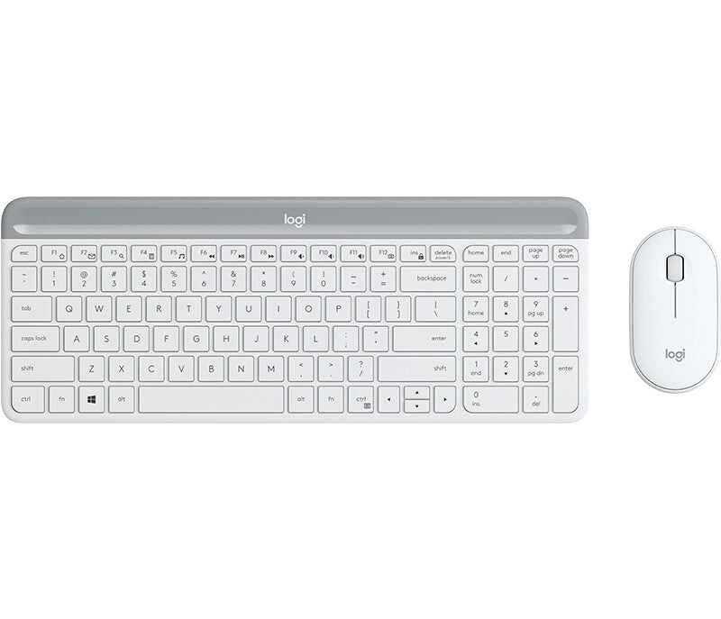 Logitech Slim MK470 tastatur Mus inkluderet Universel RF trådløst QWERTZ Tysk Hvid