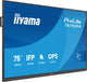 iiyama TN7505A-B1AG skilte display Interaktivt fladpanel 189,3 cm (74.5") 500 cd/m² 4K Ultra HD Sort Berøringsskærm