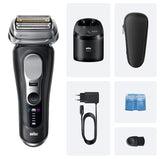 Braun Series 9 Pro+ 9660CC Folie shaver Trimmer Sort, Sølv