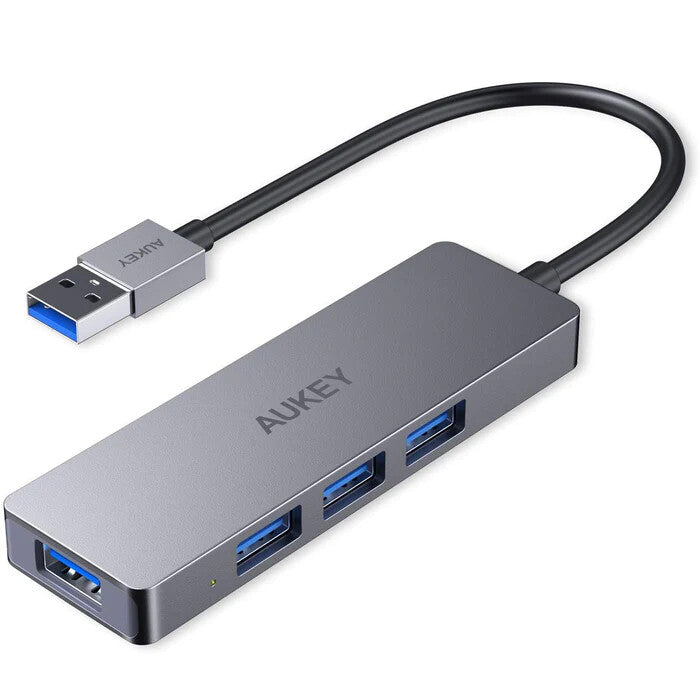 AUKEY CB-H36 interface hub USB 2.0 5000 Mbit/s Sølv