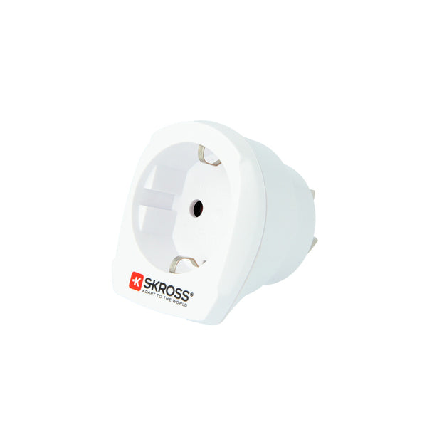 Skross 1.500209-E strømstik adapter Type I (AU) Type C (eurostik) Hvid
