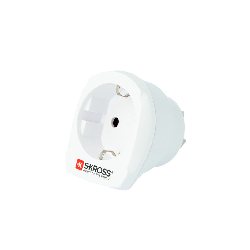 Skross 1.500209-E strømstik adapter Type I (AU) Type C (eurostik) Hvid