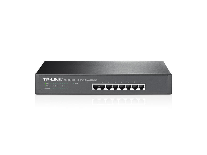 TP-Link TL-SG1008 netværksswitch Ikke administreret Gigabit Ethernet (10/100/1000) Sort