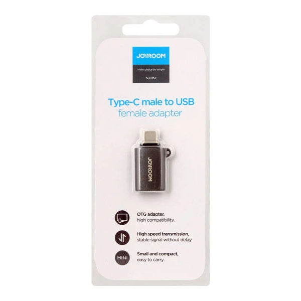 JOYROOM S-H151 kabel kønsskifter Type-A Type-C Sort