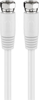 Goobay 50738 koaxial kabel 2,5 m F-type Hvid
