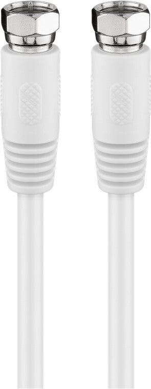 Goobay 50738 koaxial kabel 2,5 m F-type Hvid