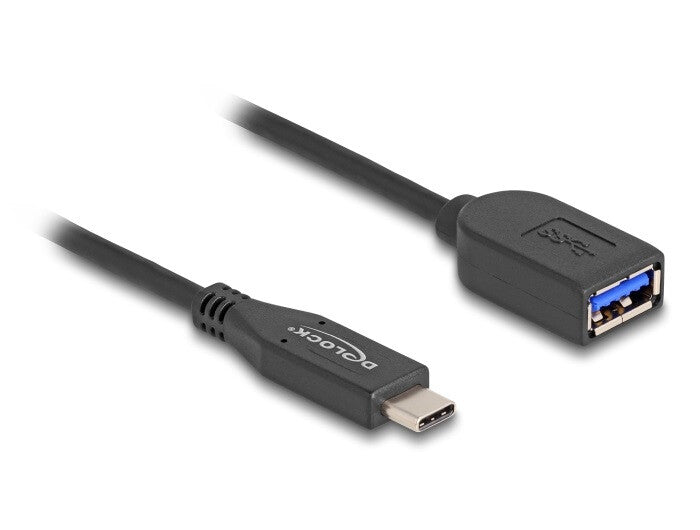DeLOCK 60568 USB-kabel USB 3.2 Gen 2 (3.1 Gen 2) 0,5 m USB C USB A 10 Gbit/sek. Sort