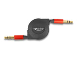 DeLOCK 85369 lydkabel 0,9 m 3.5mm Sort, Rød