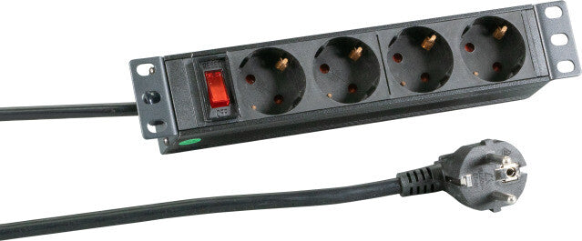 EFB Elektronik EK631DE.11 stikdåse 2 m 4 AC stikkontakt(er) Indendørs Sort