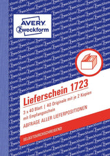 Avery 1723 regnskabsblanket og -bog A6 40 Sider