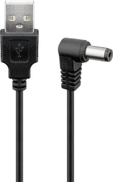 Goobay 55157 el-ledning Sort 0,5 m USB A 5.5 x 2.1 mm