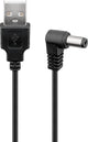 Goobay 55157 el-ledning Sort 0,5 m USB A 5.5 x 2.1 mm
