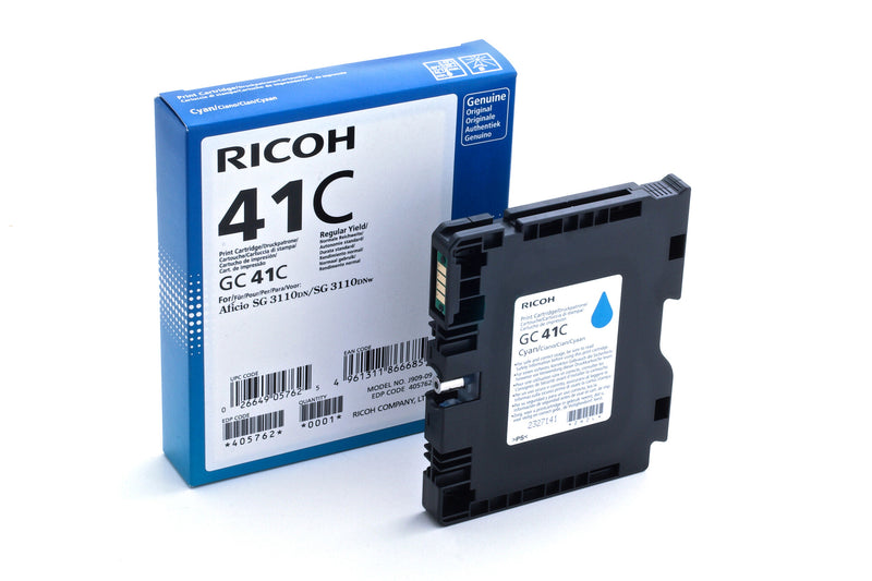 Ricoh 405762 blækpatron 1 stk Original Standard udbytte Blå