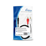MediaRange MRCS164 lydkabel 1 m 2 x RCA 3.5mm Sort