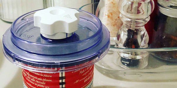 Magic Vac ACO1011 madafdækning Blå, Hvid Plast Rund Fødevare låg
