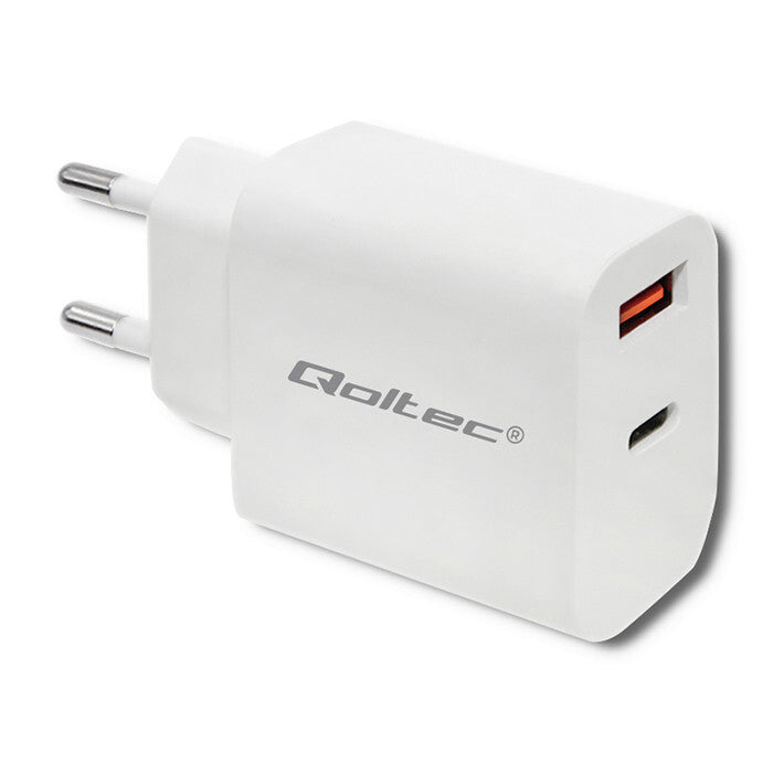 Qoltec 51714 strømadapter og vekselret Indendørs 18 W Hvid