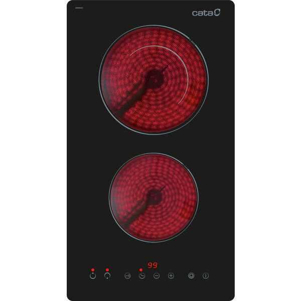 CATA TD 3002 BK Sort Indbygget 29 cm Keramisk 2 zone(s)