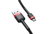 Baseus Cafule USB-kabel 2 m USB A Micro-USB A Sort, Rød