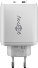 Goobay 65410 oplader til mobil enhed Hovedtelefoner, Laptop, SmartWatch Hvid Vekselstrøm Indendørs