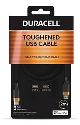 Duracell DRU5024A Lightning kabel 2 m Sort