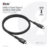CLUB3D CAC-1526 USB-kabel USB 3.2 Gen 1 (3.1 Gen 1) 1 m USB C Micro-USB B 5 Gbit/sek. Sort