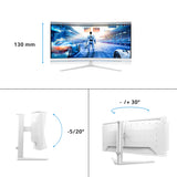 Philips Evnia 5000 34M2C5501A/00 computerskærm 86,4 cm (34") 3440 x 1440 pixel Wide Quad HD LCD Hvid