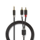 Nedis CABW22200AT20 lydkabel 2 m 3.5mm 2 x RCA Anthracit