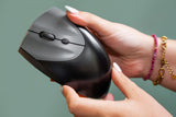 BakkerElkhuizen Handshake mus Kontor Venstre hånd RF Wireless + Bluetooth + USB Type-C Optisk 6400 dpi