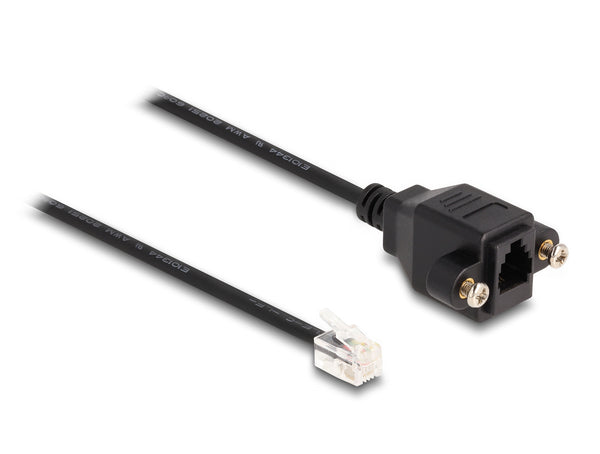 DeLOCK 87956 telefonkabel 0,3 m Sort