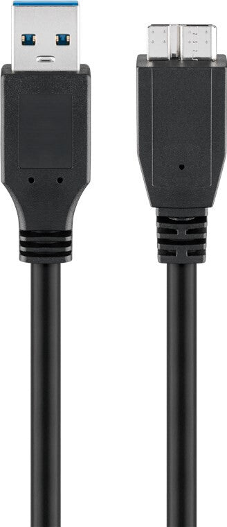 Goobay 95027 USB-kabel 3 m USB A Micro-USB B 5 Gbit/sek. Sort