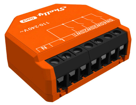 Shelly i4 Gen3 strømrelæ Orange