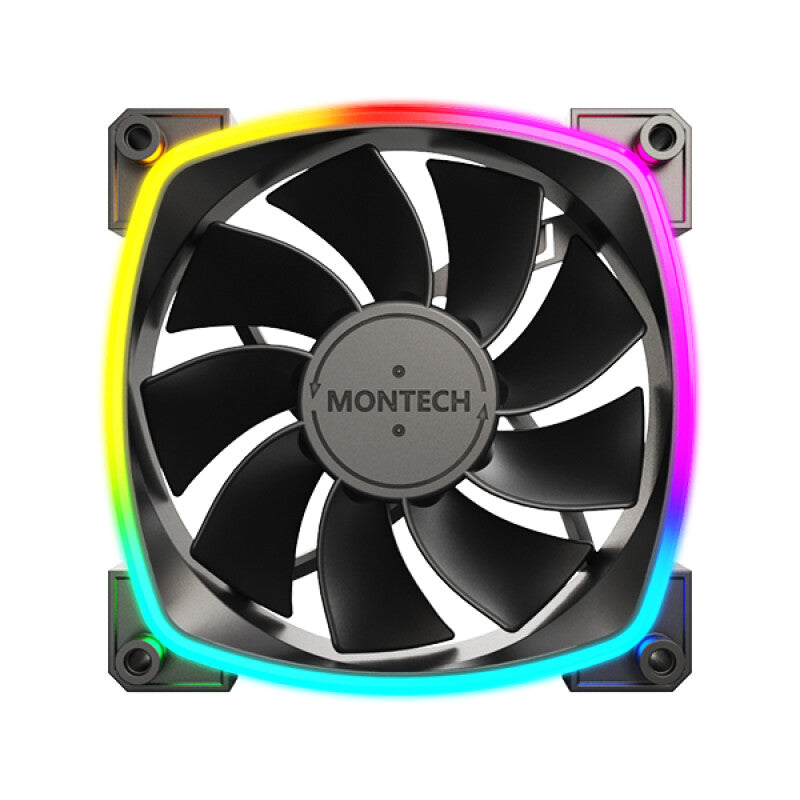 Montech RX120 PWM Computerkabinet Ventilator 12 cm Sort 1 stk