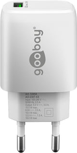 Goobay 61672 oplader til mobil enhed Universel Hvid Vekselstrøm Hurtig opladning Indendørs