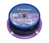 Verbatim DVD+R Double Layer 8x Matt Silver 25pk Spindle 8,5 GB DVD+R DL 25 stk