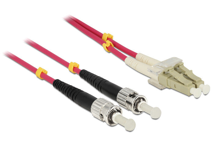 DeLOCK LC - ST, 10m InfiniBand og fiberoptisk kabel Violet