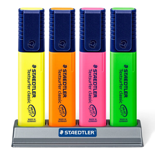 Staedtler Textsurfer classic 364 speedmarker 4 stk Mejselspids Grøn, Orange, Lyserød, Gul