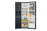 LG InstaView GSGV91EVAD side-by-side køle-fryseskab Fritstående 635 L Sort