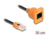 DeLOCK 90803 netværkskabel Sort, Orange 0,3 m Cat5e U/UTP (UTP)