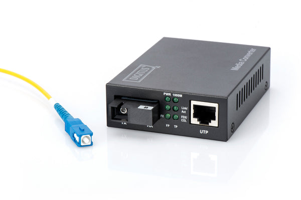 Digitus DN-82123 netværksomformer til medie 1000 Mbit/s 1550 nm Enkeltilstand Sort