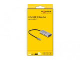DeLOCK 64235 interface hub USB Type-C 10000 Mbit/s Grå