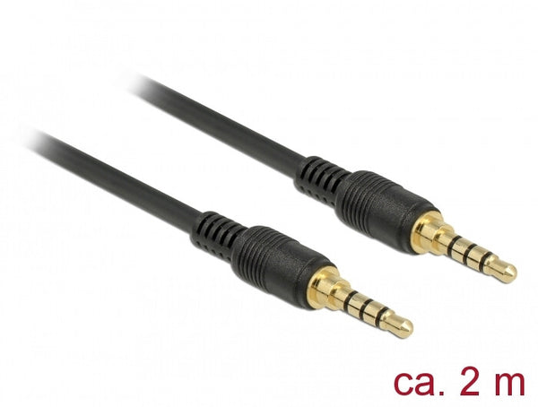 DeLOCK 85598 lydkabel 2 m 3.5mm Sort