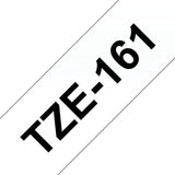 Brother TZE-161 etiketbånd Sort på transparant