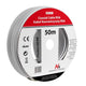 Maclean MCTV-571 koaxial kabel 50 m Hvid