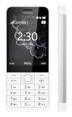 Nokia 230 7,11 cm (2.8") Sølv, Hvid Feature telefon