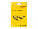 DeLOCK 62984 kabel kønsskifter 67-pin M.2 Key M U.2 SFF-8639/SATA 15-pin Sort
