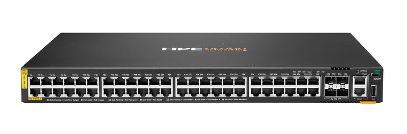 HPE Aruba Networking CX 6200F 48G Class-4 PoE 4SFP+ 740W Switch Administreret L3 Gigabit Ethernet (10/100/1000) Strøm over Ethernet (PoE) 1U