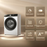 Hisense WD3S9043BW3 vaskemaskine - tørretumbler Fritstående Front-læsning Hvid